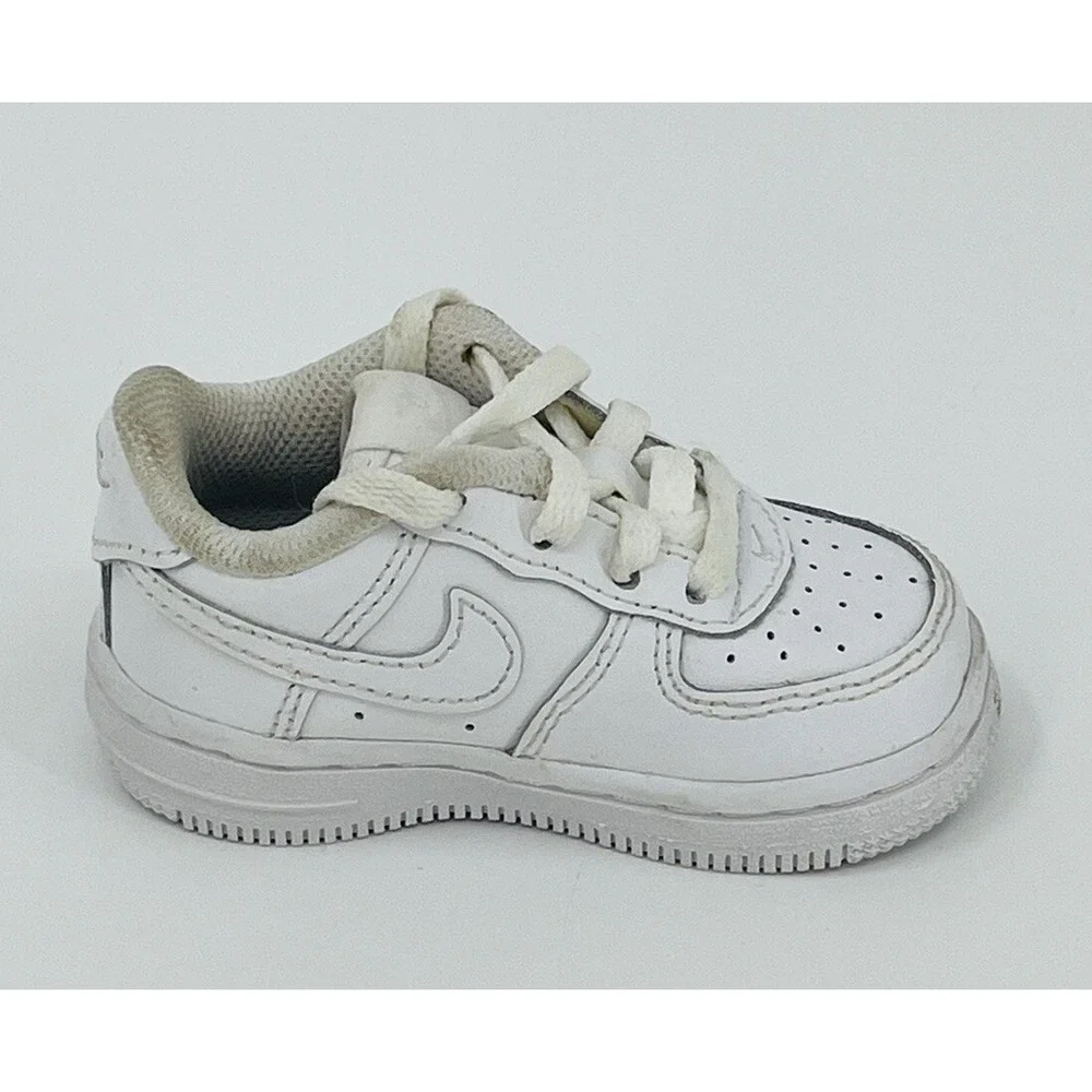 Nike Air Force 1 Low 07 Triple White Leather Sneaker 314194-117 Toddler 4C 2020